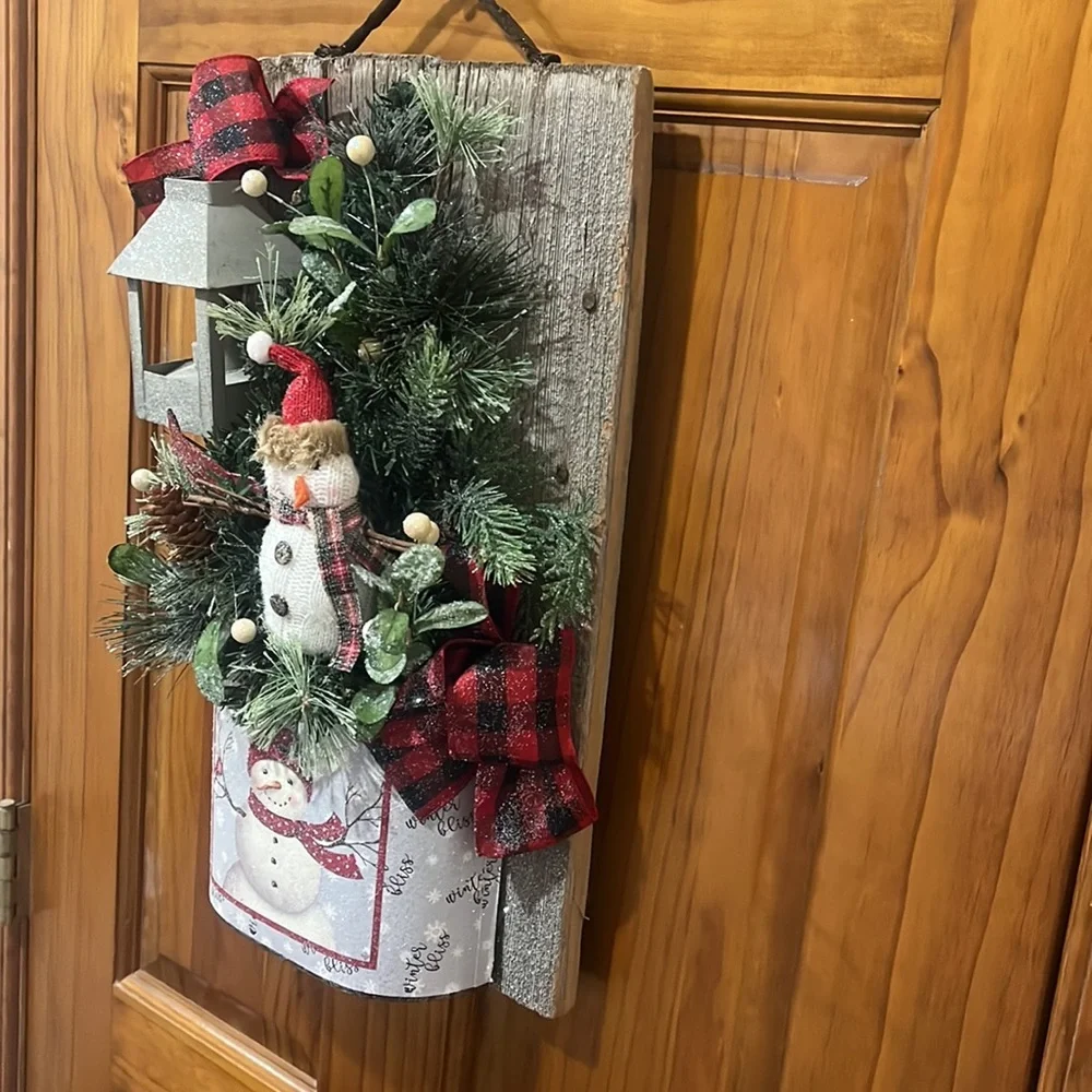 Amish made Christmas door decoration